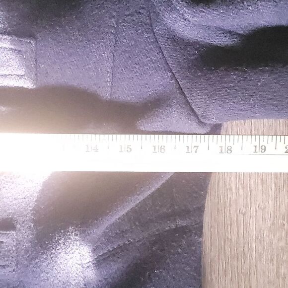 Abercrombie & Fitch Navy toggle Wool  Coat With zip off Hood Womens Medium - Picture 15 of 16